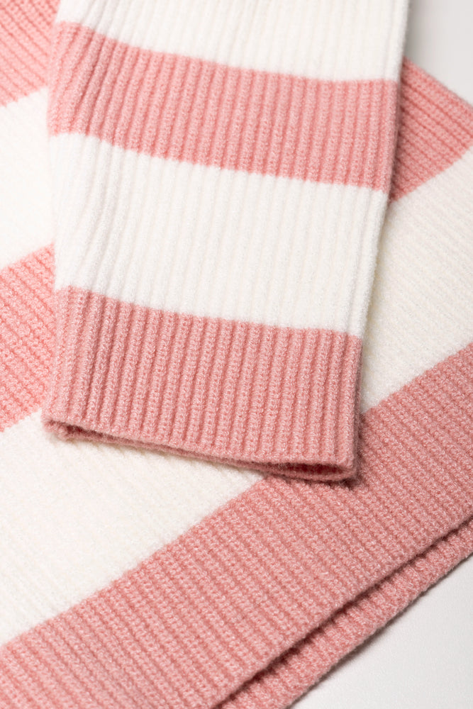 Poloneck Pink And White