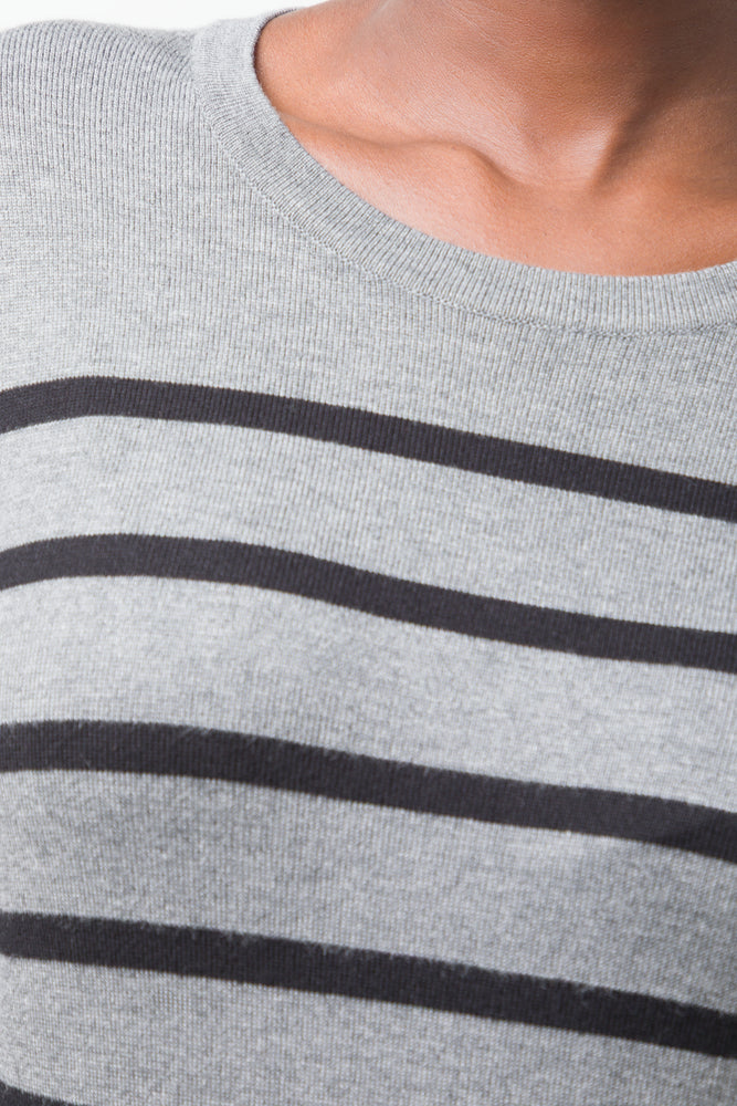 Stripe Long Sleeve Jersey Dark Grey And Black (3)