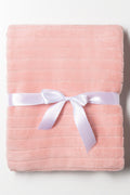 Rib Waffle Blanket Pink