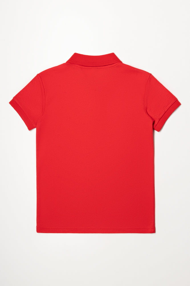 Short Sleeve Golfer Red (2)