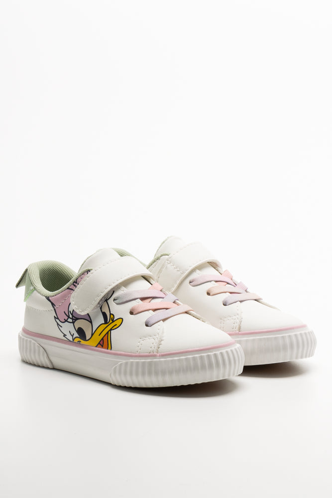 Minnie Mouse Sneakers With Rainbow Laces Cream