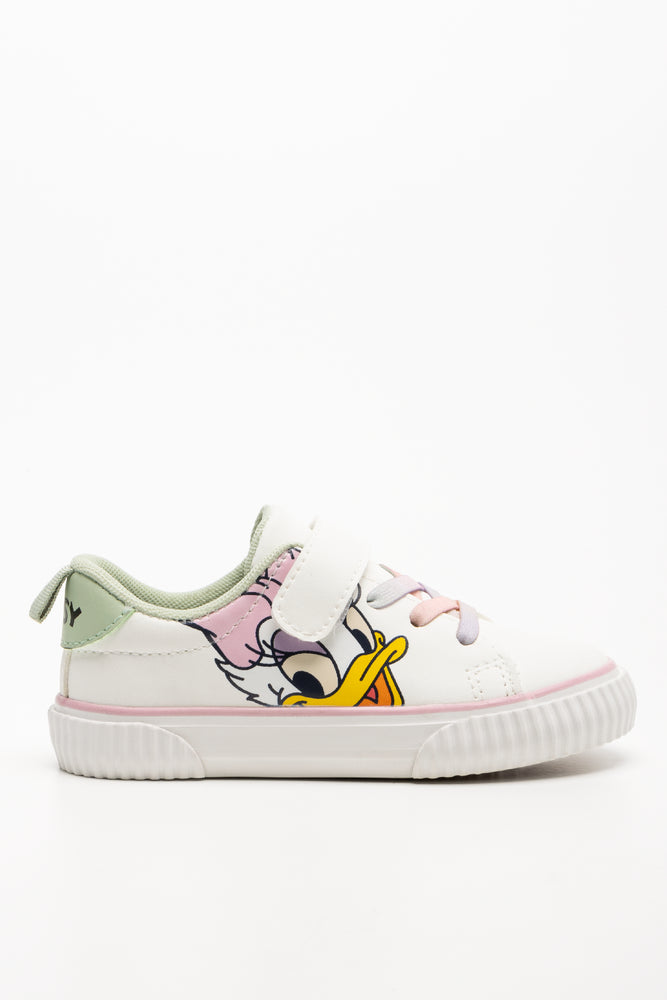 Minnie Mouse Sneakers With Rainbow Laces Cream