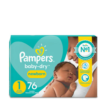 Pampers Size 1 Dry Nappies 76