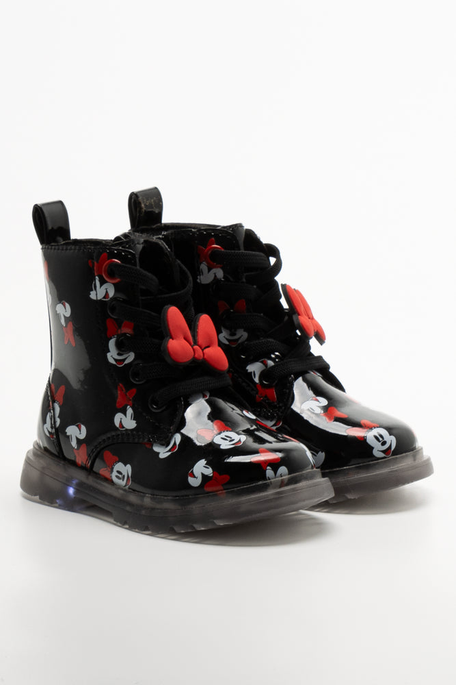 Minnie Mouse Light Up Boots Black