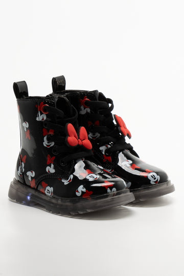 Minnie Mouse Light Up Boots Black