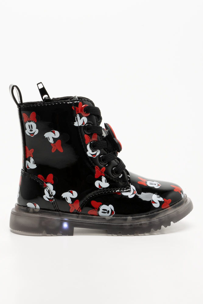 Minnie Mouse Light Up Boots Black