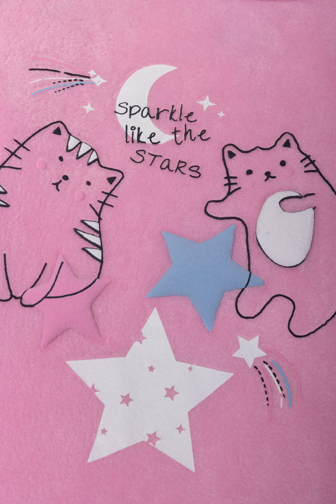 2 Pack Cat Pyjamas Set Pink And Navy (3)