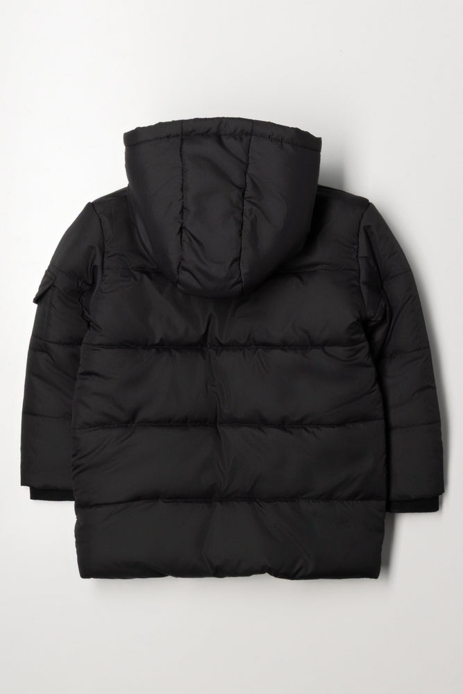 Hooded Puffer Jacket Black (2)