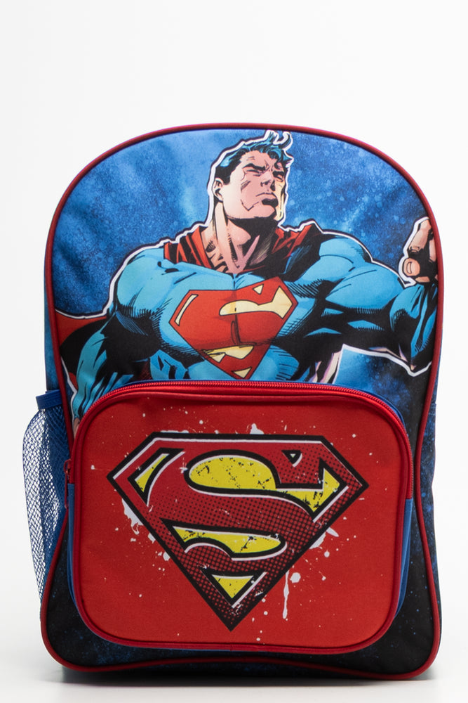 Superman Front Pocket Backpack Navy