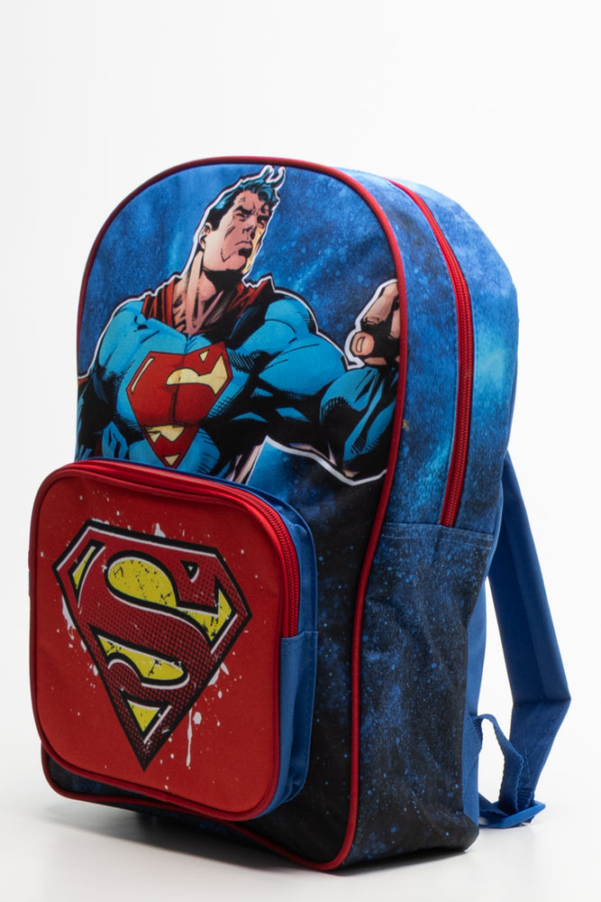 Superman Front Pocket Backpack Navy