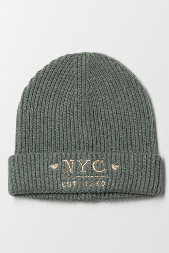 NYC Beanie Green