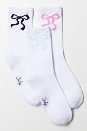 3 Pack Anklet Socks White