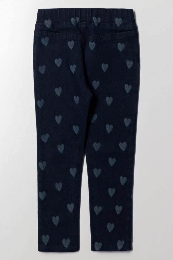 Heart Jeggings Dark Blue (2)