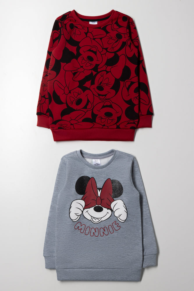 2 Pack Minnie Mouse Grey And Red