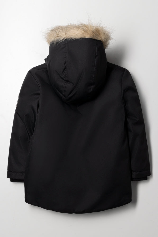 Hooded Parka Jacket Black (2)