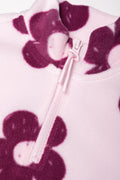 Flower Quarter Zip Tracktop Pink (1)
