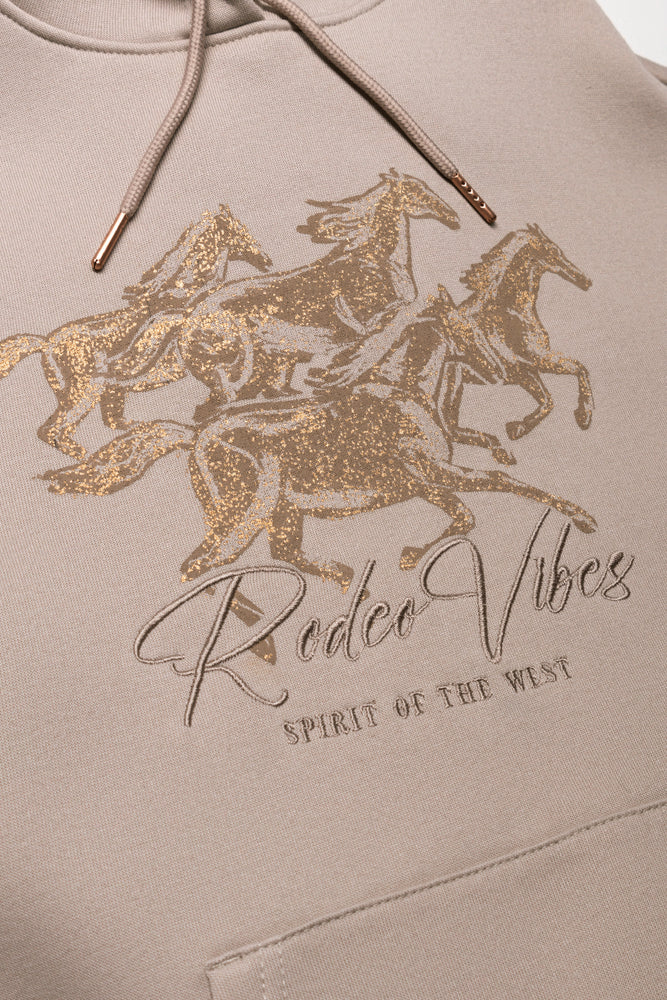 Horses Hoodie Natural