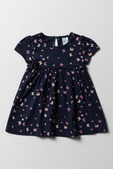Butterfly Dress Navy