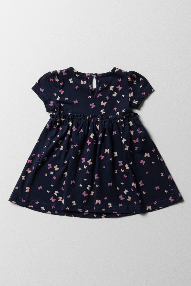 Butterfly Dress Navy (2)