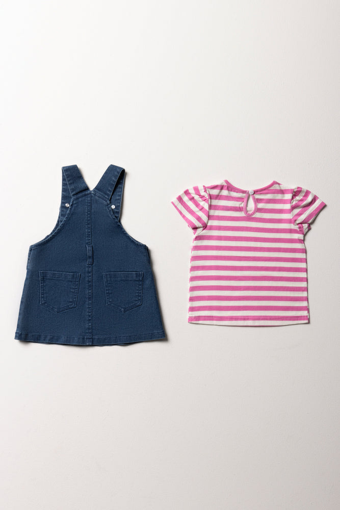 Pinafore Set Blue And Pink (3)