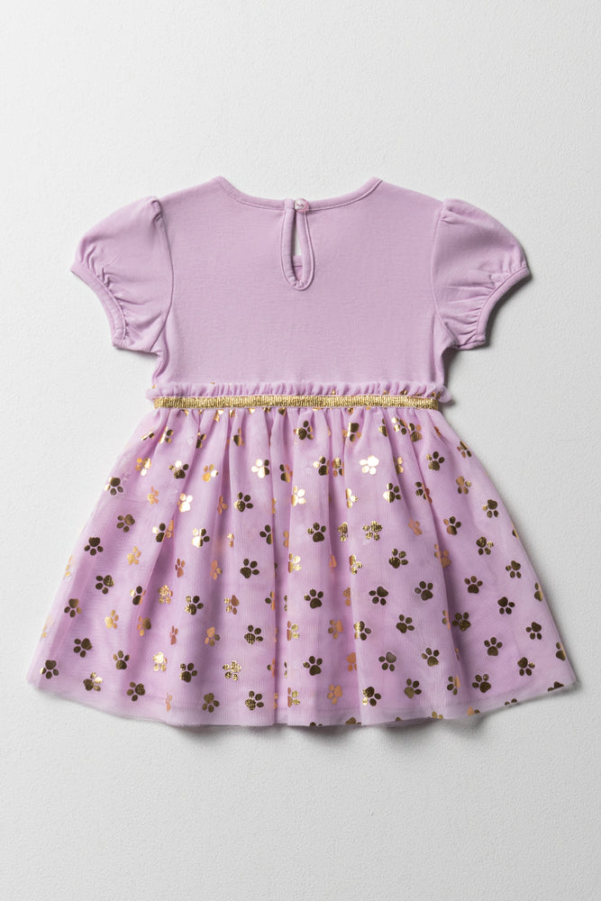 Paw Patrol Party Dress With Glitter Lilac (3)