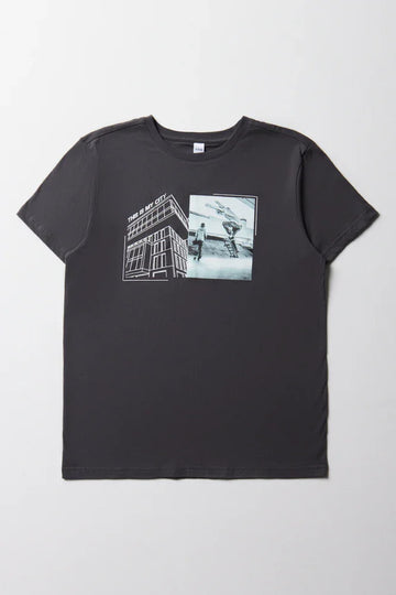 Printed T-Shirt Charcoal