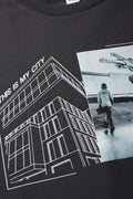 Printed T-Shirt Charcoal (1)