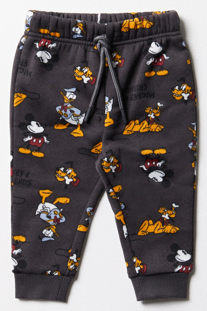 Mickey Mouse Track Pants Charcoal