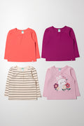 4 Pack Long Sleeve T-Shirts Multi