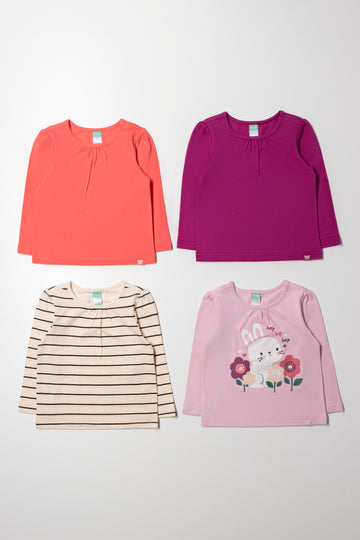 4 Pack Long Sleeve T-Shirts Multi