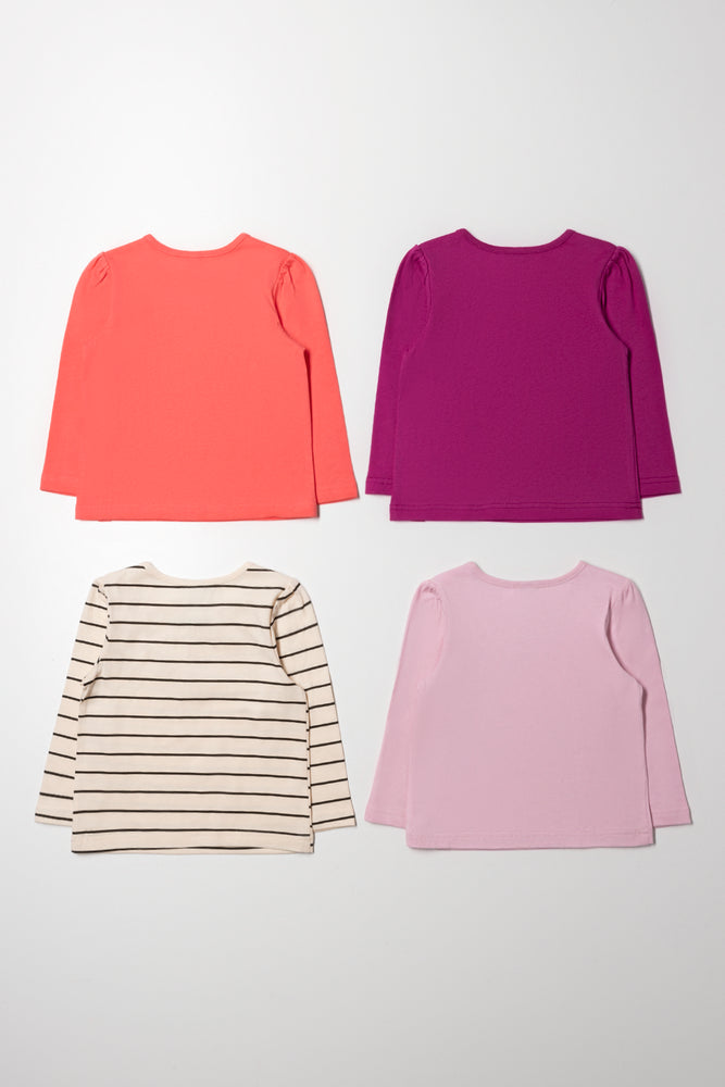 4 Pack Long Sleeve T-Shirts Multi (2)