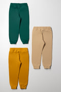 3 Pack Trackpants Green, Yellow And Natural (2)