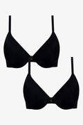 2 Pack T-Shirts Bras Black (1)