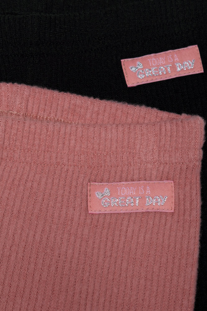2 Pack Leggings Black And Pink