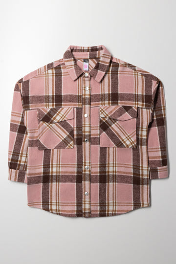 Check Long Sleeve Shirt Pink