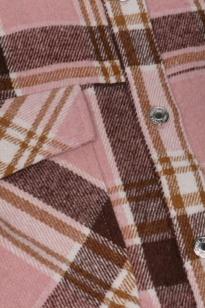 Check Long Sleeve Shirt Pink