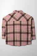 Check Long Sleeve Shirt Pink (2)
