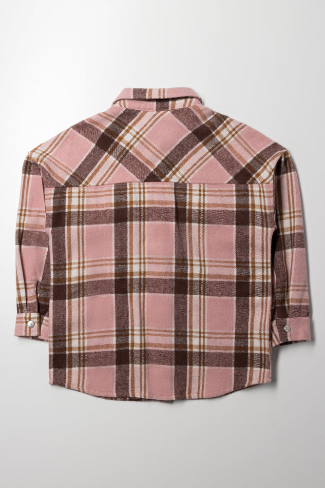 Check Long Sleeve Shirt Pink (2)
