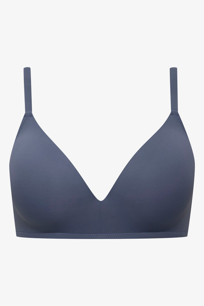 2 Pack Smooth Padded Wirefree Bra Grey And Blue (2)