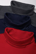 3 Pack Polonecks Dark Grey, Navy And Red (1)