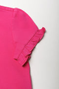 Frill Sleeve T-Shirt Pink (1)