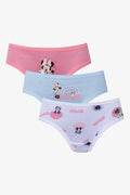 Minnie Mouse 3 Pack Bikini Panties White, Pink And Blue