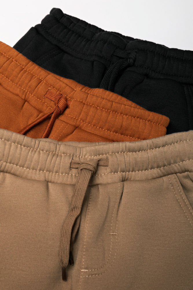 3 Pack Trackpants Brown, Natural And Black (1)