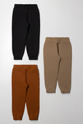 3 Pack Trackpants Brown, Natural And Black (2)