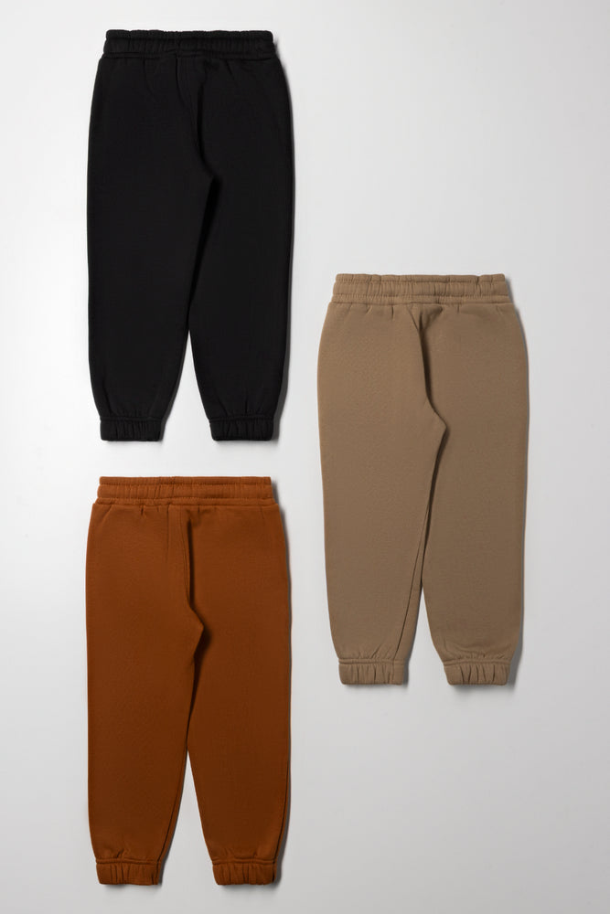 3 Pack Trackpants Brown, Natural And Black (2)