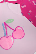 2 Pack Cherry T-Shirt Pink (1)