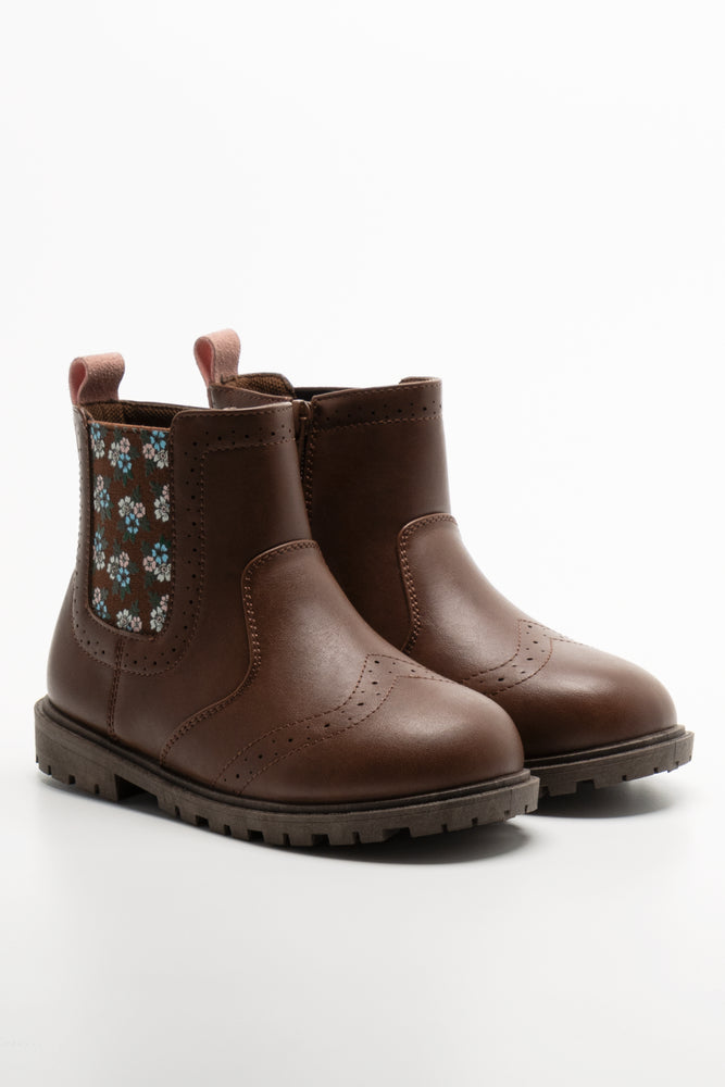 Ditsy Chelsea Boots Tan