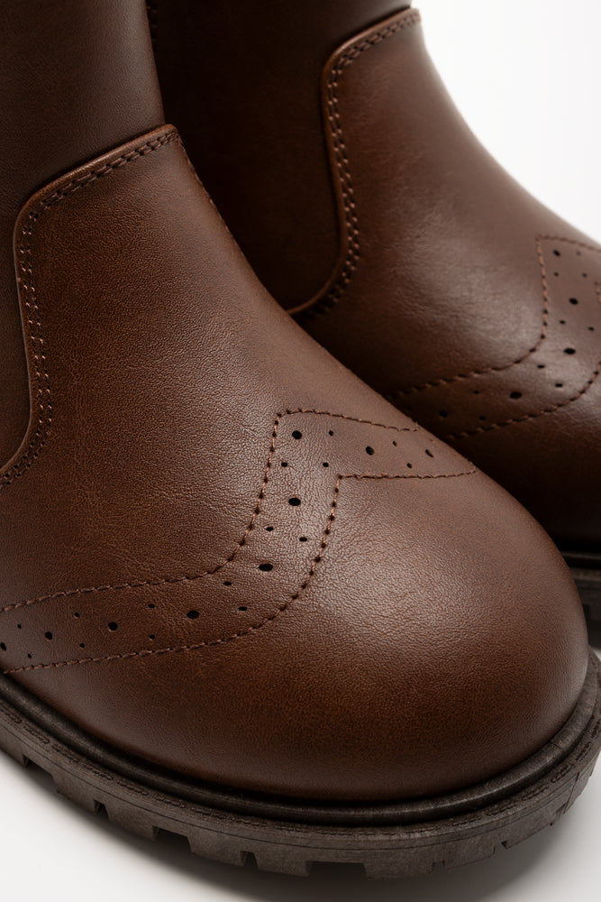 Ditsy Chelsea Boots Tan (2)