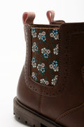 Ditsy Chelsea Boots Tan (3)
