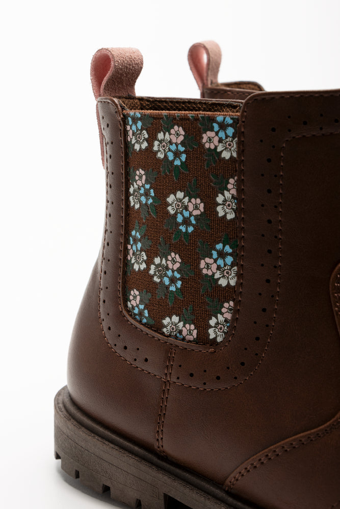 Ditsy Chelsea Boots Tan (3)